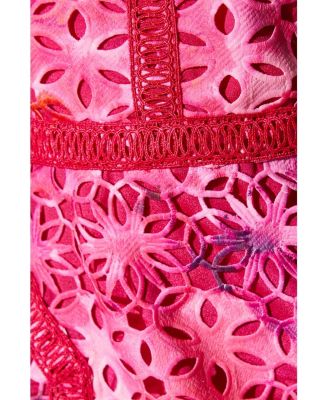 Women's Printed Lace Midi Pencil Dress