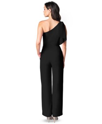 Women's Tiffany Bow-Trim One-Shoulder Jumpsuit