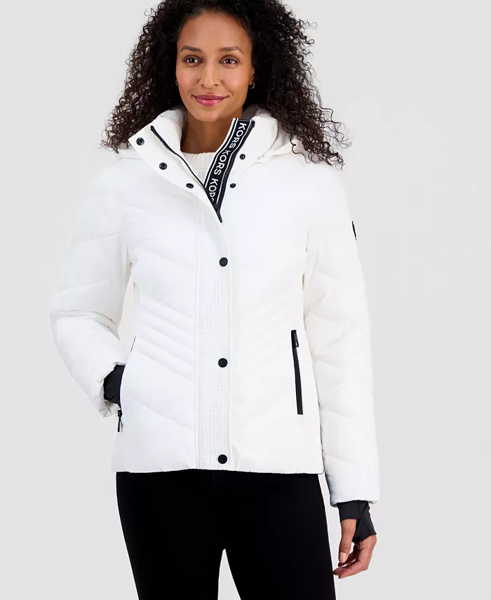 Women's Hooded Puffer Coat - thumbnail 6