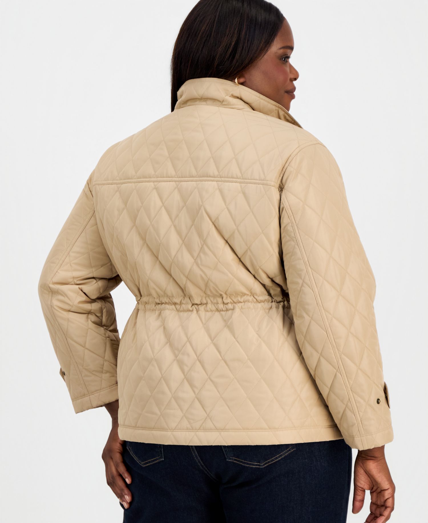 Michael Kors Plus Size Short Quilted Coat