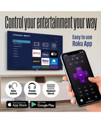40" Roku Smart TV, FHD QLED, Dolby Digital+, Wi-Fi, Bluetooth, AirPlay, Alexa & Google Assistant Compatible