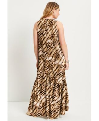 Women's June + Vie Cutout Neckline Maxi Dress