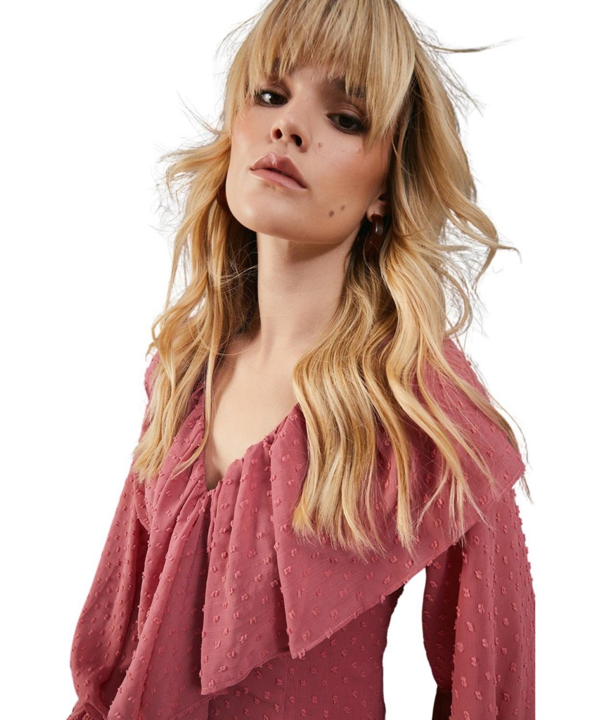 Warehouse Women's Dobby Chiffon Midi Dress