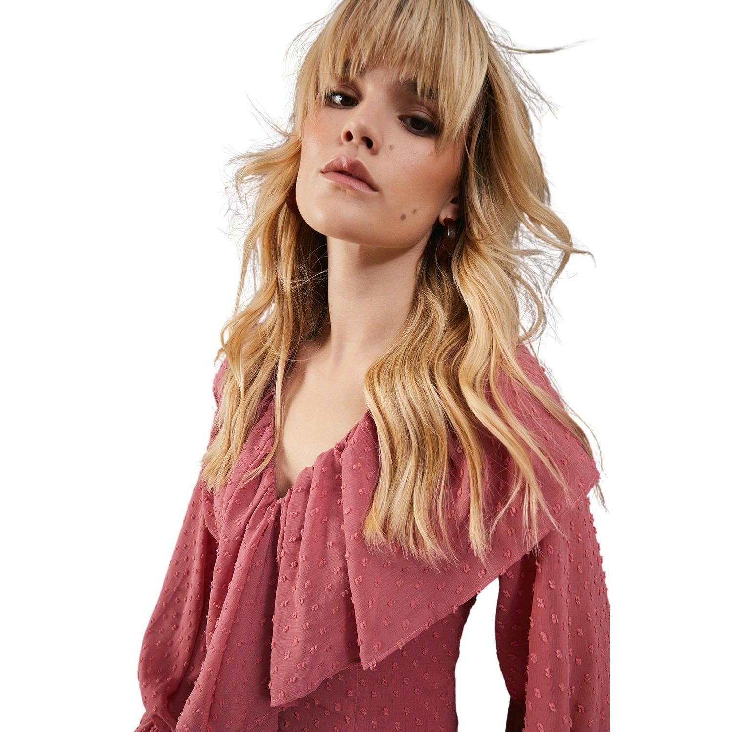 Women's Dobby Chiffon Midi Dress