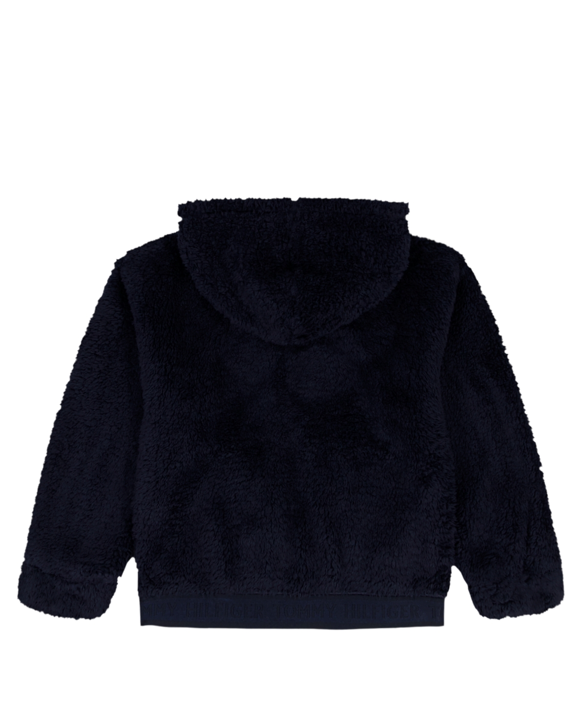 Tommy Hilfiger Girls 7-16 Minky Zip Front Logo Stripe Hoodie