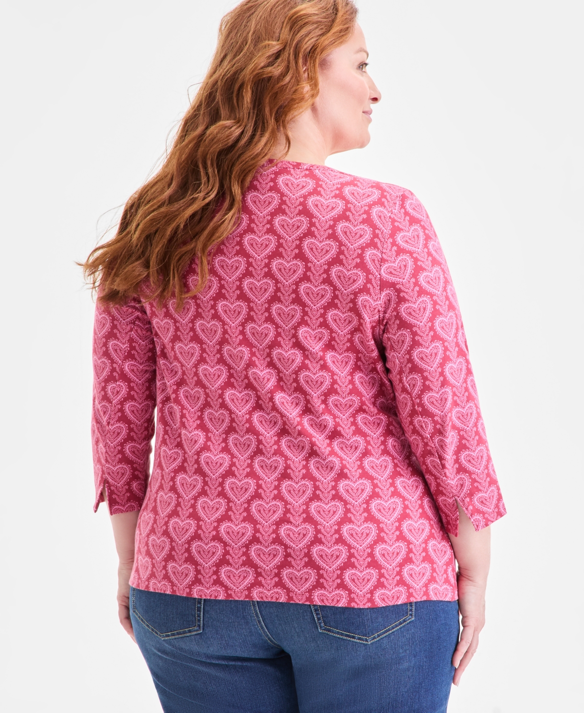 Style & Co Plus Cotton Boat-Neck Top