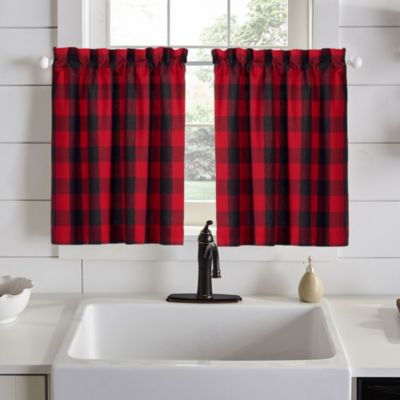 Farmhouse Living Buffalo Check Window Tier Set