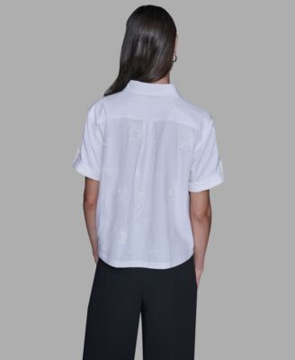 Women's Tonal Embroidered Top