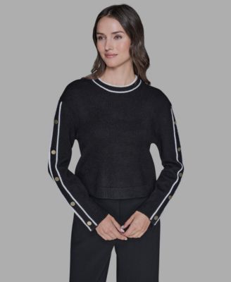 Women's Contrast Trim Pull-On Sweater
