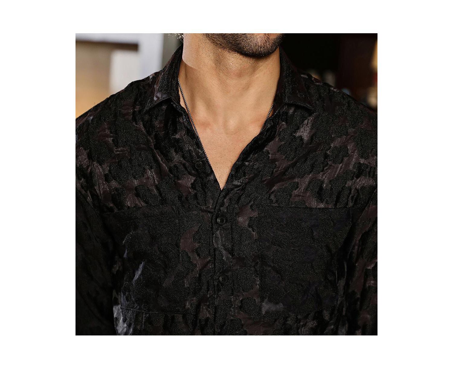 Men's Charcoal Grey Nimbus Dark-Tone Shirt