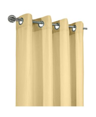 Harmony Light Filtering Crinkled Texture on Supple Drapeable Flowing Fabric Grommet Curtain Panel 52" x 84" Yellow