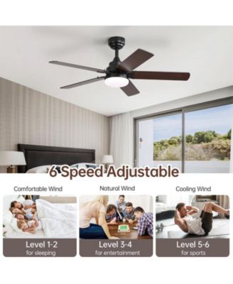 42 Inch 5 Blade Ceiling Fan with LED Lights and Remote Control