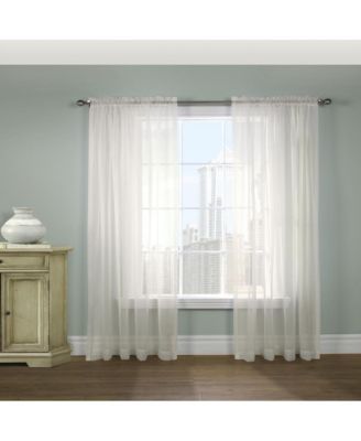 Rhapsody Voile Sheer Rod Pocket Light Filtering style Allows Natural Light Flow Curtain Panel 54" x 84" Shell