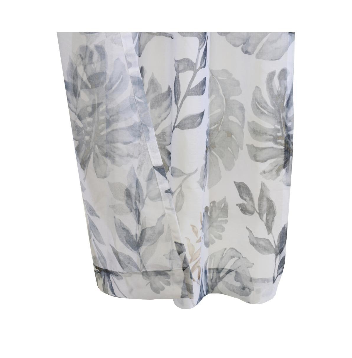 Habitat Alba Sheer Botanical Leaf Design Touch of Nature to Your Home or Office Grommet Curtain Panel 52" x 84"; Taupe