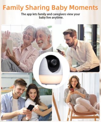 1080P Dual-Mode Baby Monitor with Two-Way Talk, Auto Tracking, Night Vision & Cry Alert