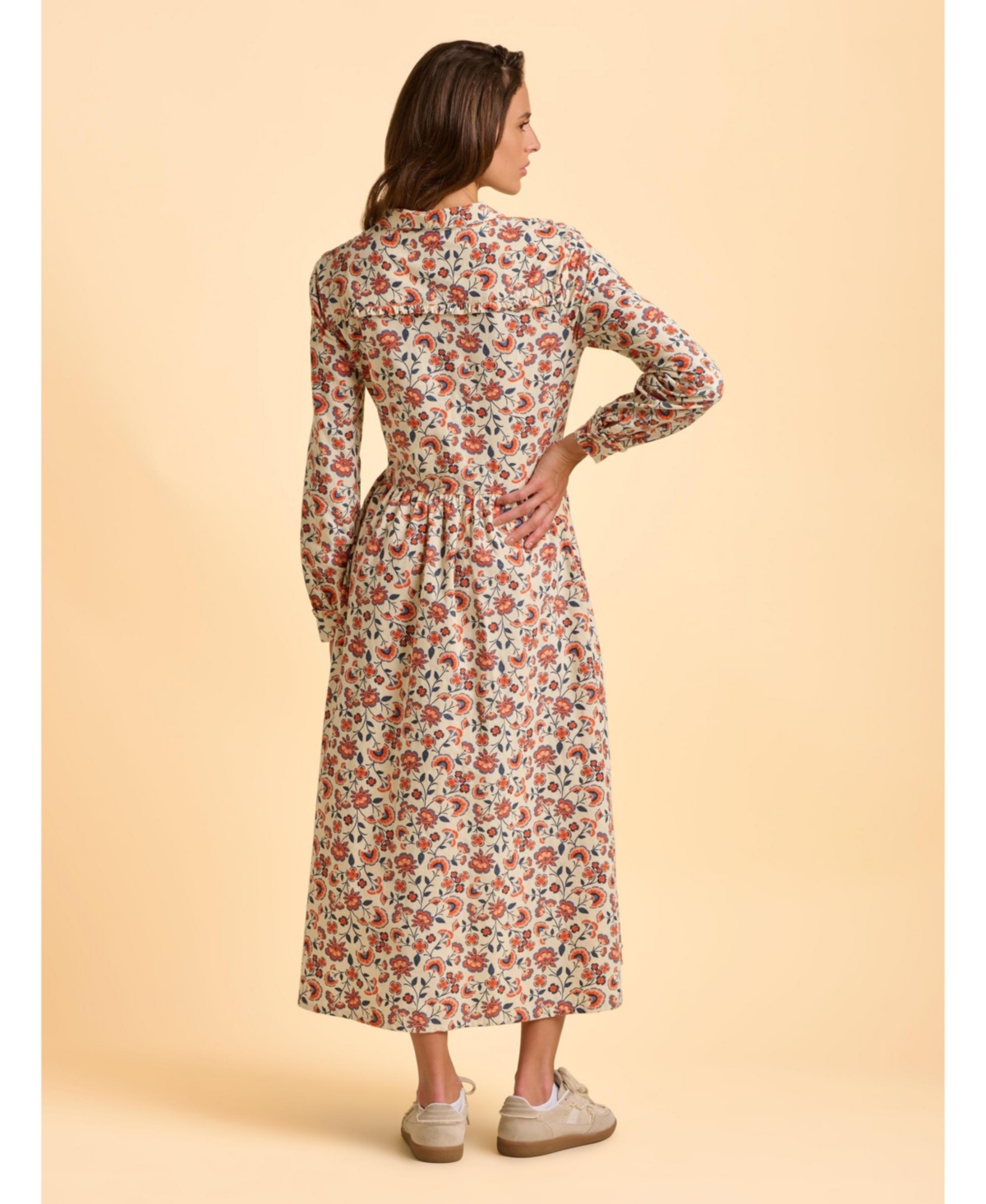 Brakeburn Women's Bella Long Sleeve Shirt Midi Dress