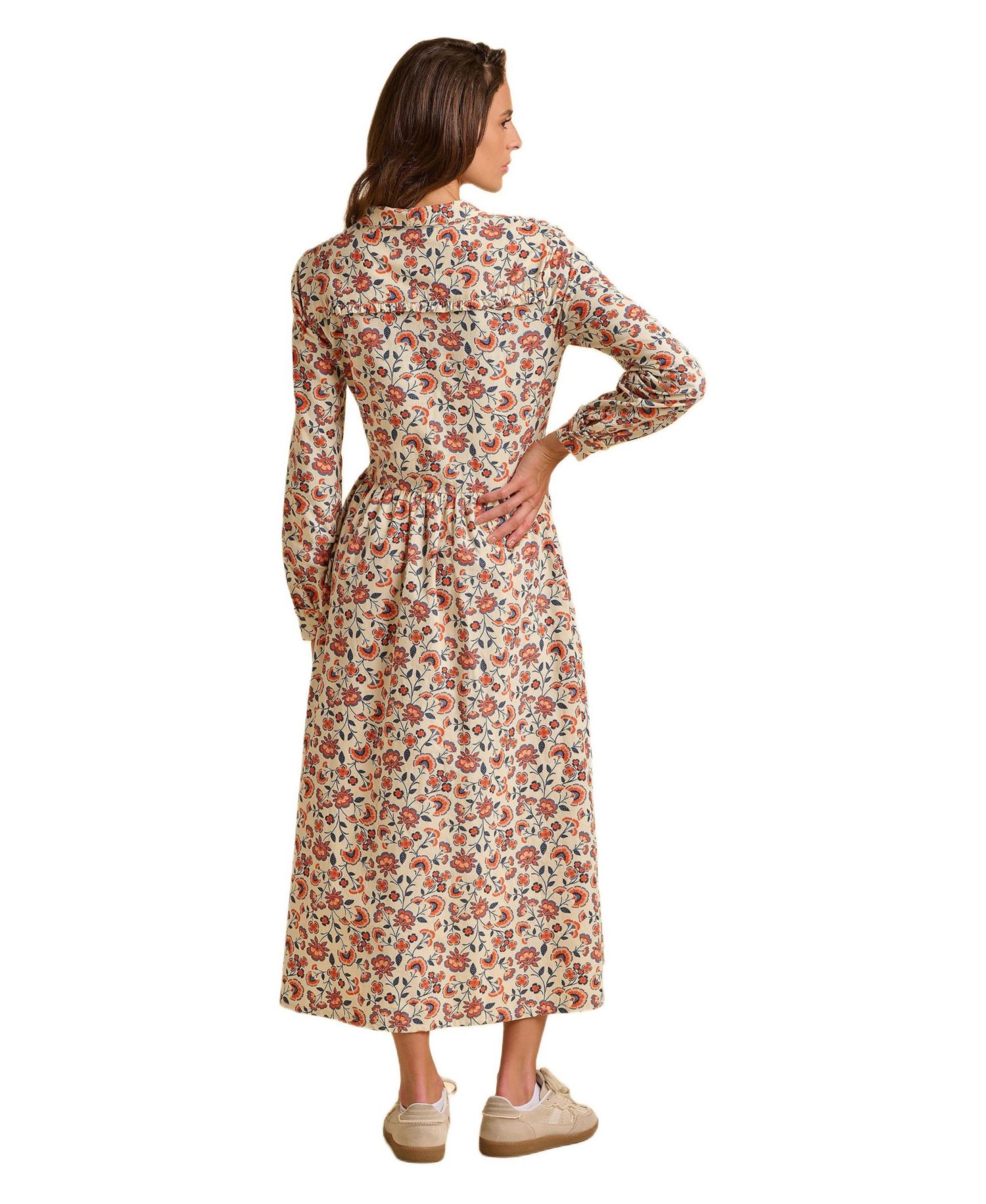 Women's Bella Long Sleeve Shirt Midi Dress