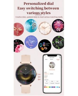 Ultra-thin 1.43" AMOLED Smart Watch With Bluetooth Calling, Health Monitoring,Female Physiological Cycle for Women - Gold