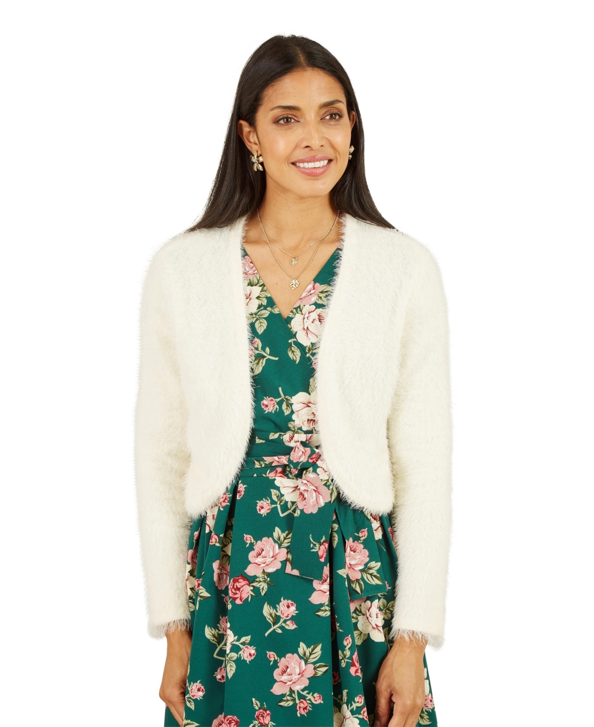 Yumi Soft Eyelash Knit Bolero