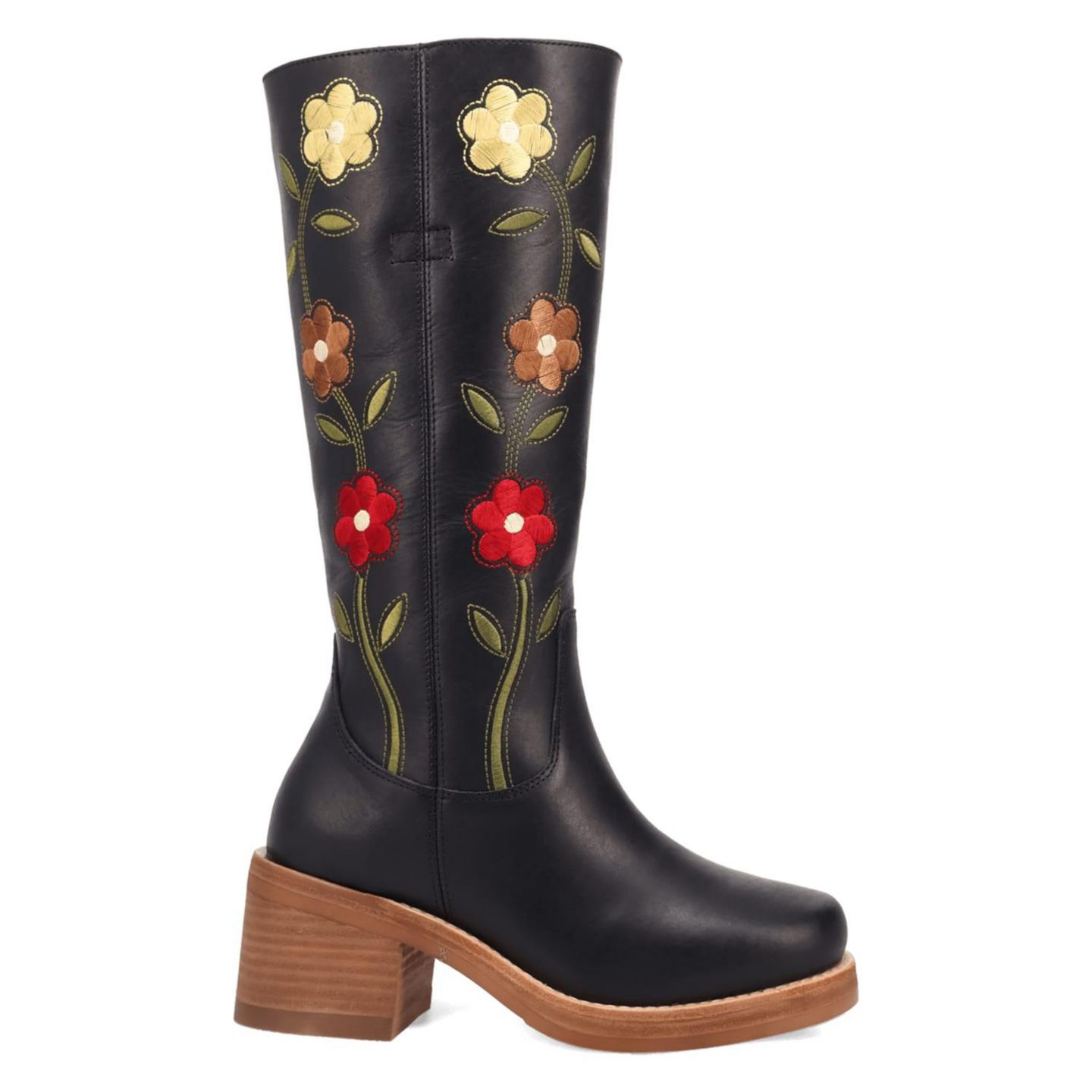 Женские ботинки Dingo Bloom Leather Boot, цвет: Чёрный — фото 3