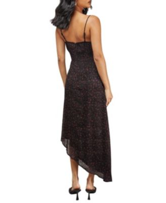 Women's Spot Devore Cowl Neck Maxi Dress.