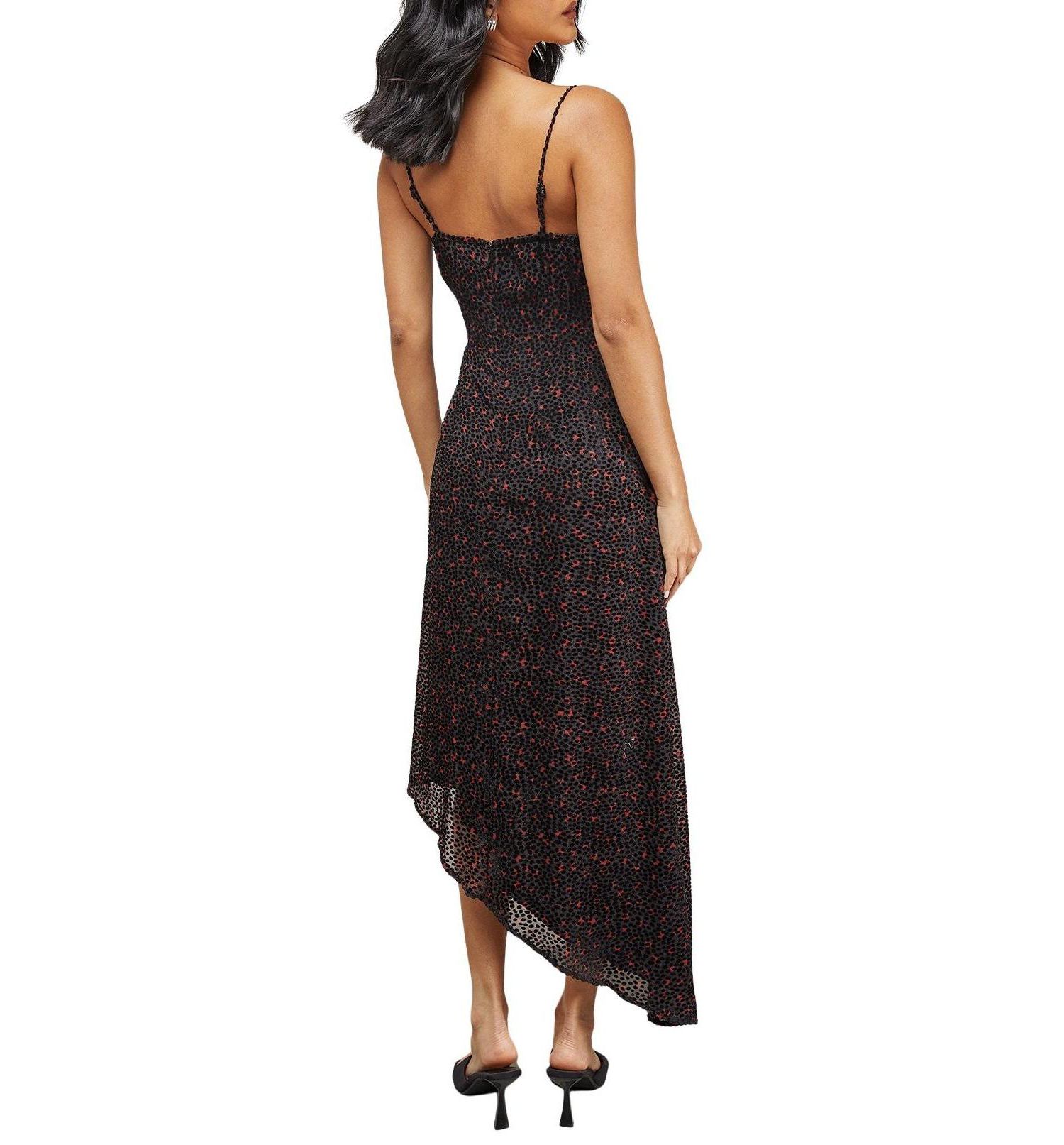 Women's Spot Devore Cowl Neck Maxi Dress.