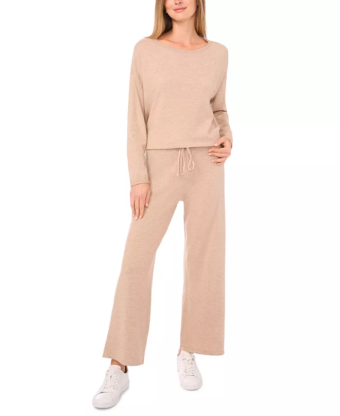 Women's Roundneck Ribbed-Trim Crewneck Sweater - thumbnail 6