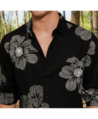 Men's Obsidian Black Maxi-Flora Shirt