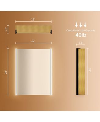 30" x 23" LED Lighted Medicine Cabinet with Mirror and Adjustable Shelf