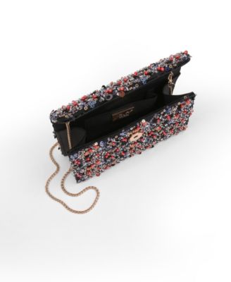 Aurora Beaded Mini Trapezoid Clutch