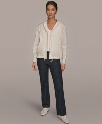 Women's Front Button Hooded Jacket