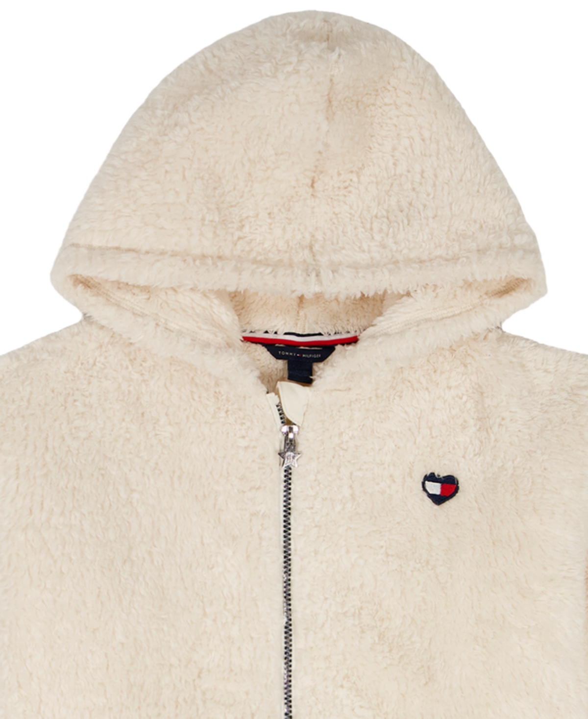 Tommy Hilfiger Girls 2T-6X Minky Loose Fit Zip Up Hoodie