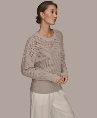 Women's Open Stitch Crewneck Sweater