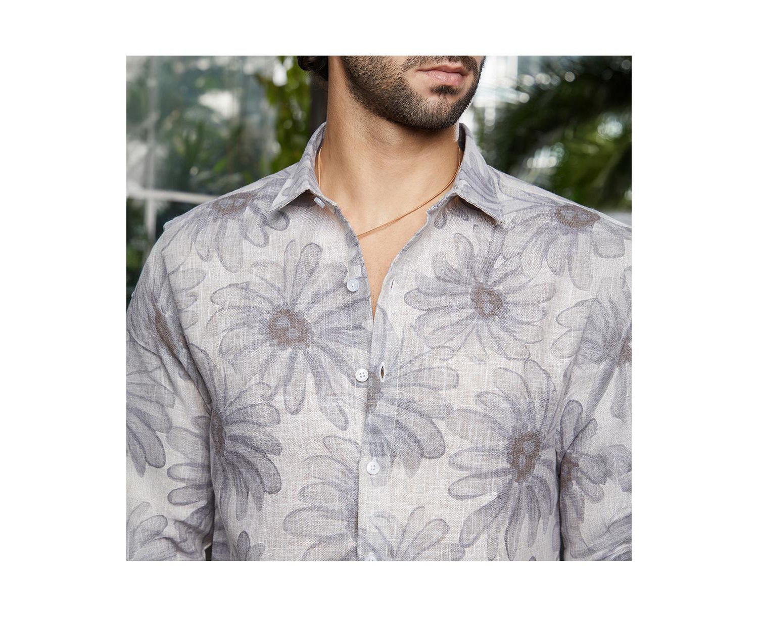 Men's Coin Grey Gloomy Daisy Shirt
