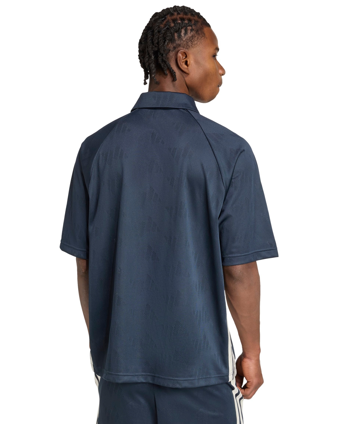 adidas Men's Stadium 3-Stripes Jacquard Short-Sleeve Polo Shirt