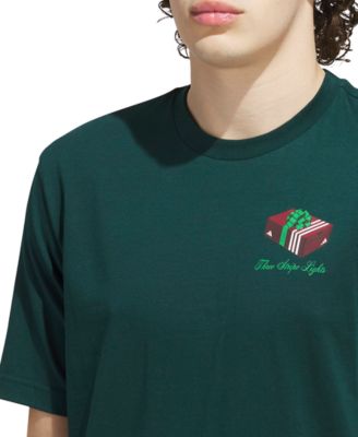 Men's 3-Stripes Lights Giftbox Graphic Short-Sleeve T-Shirt