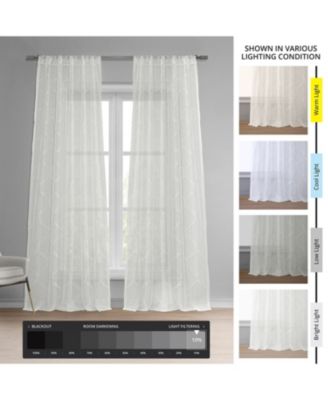 Florentina White Embroidered Geometric Sheer Curtain