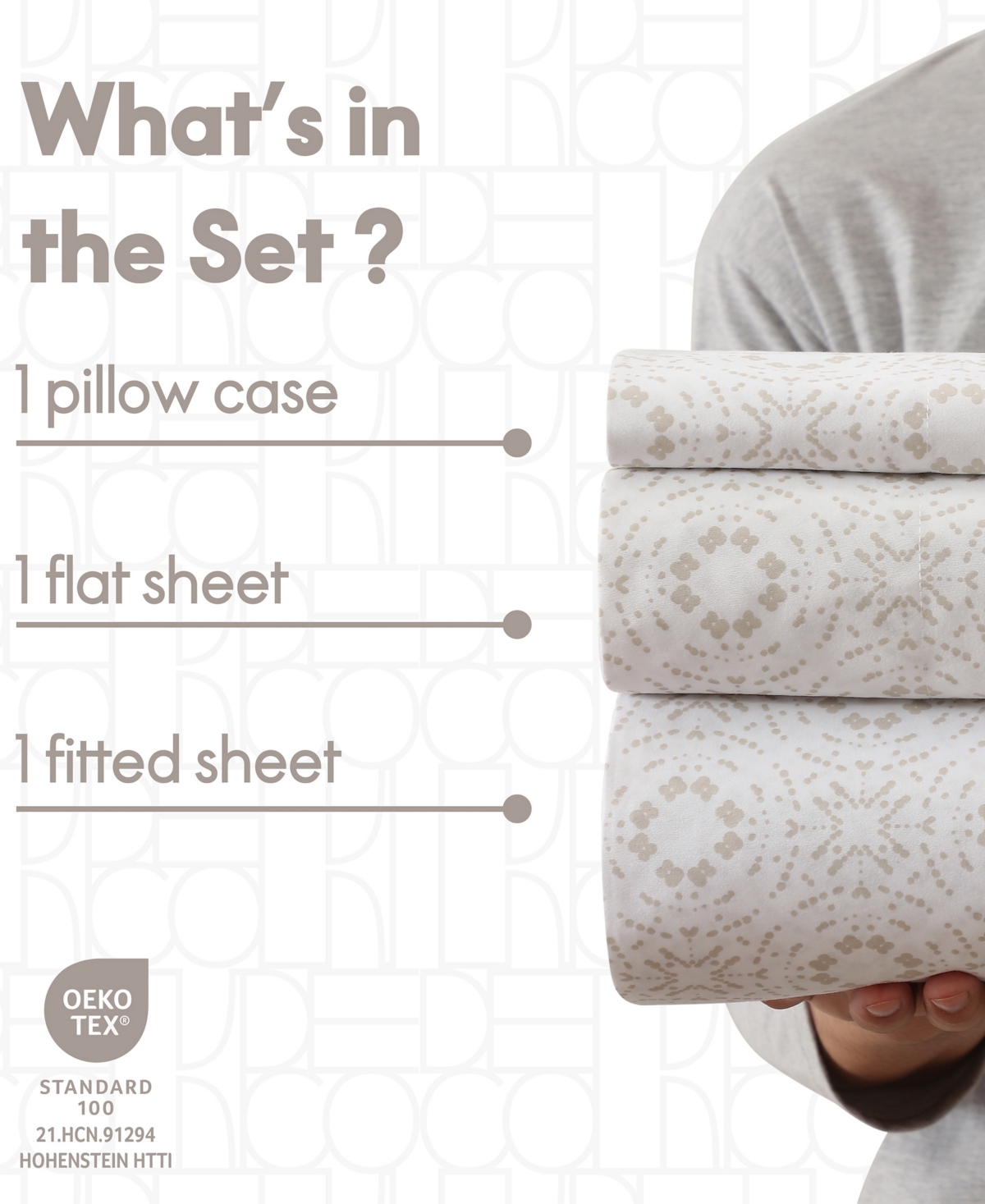 Elle Decor Printed 4-pc. Sheet Set, Twin In Gray