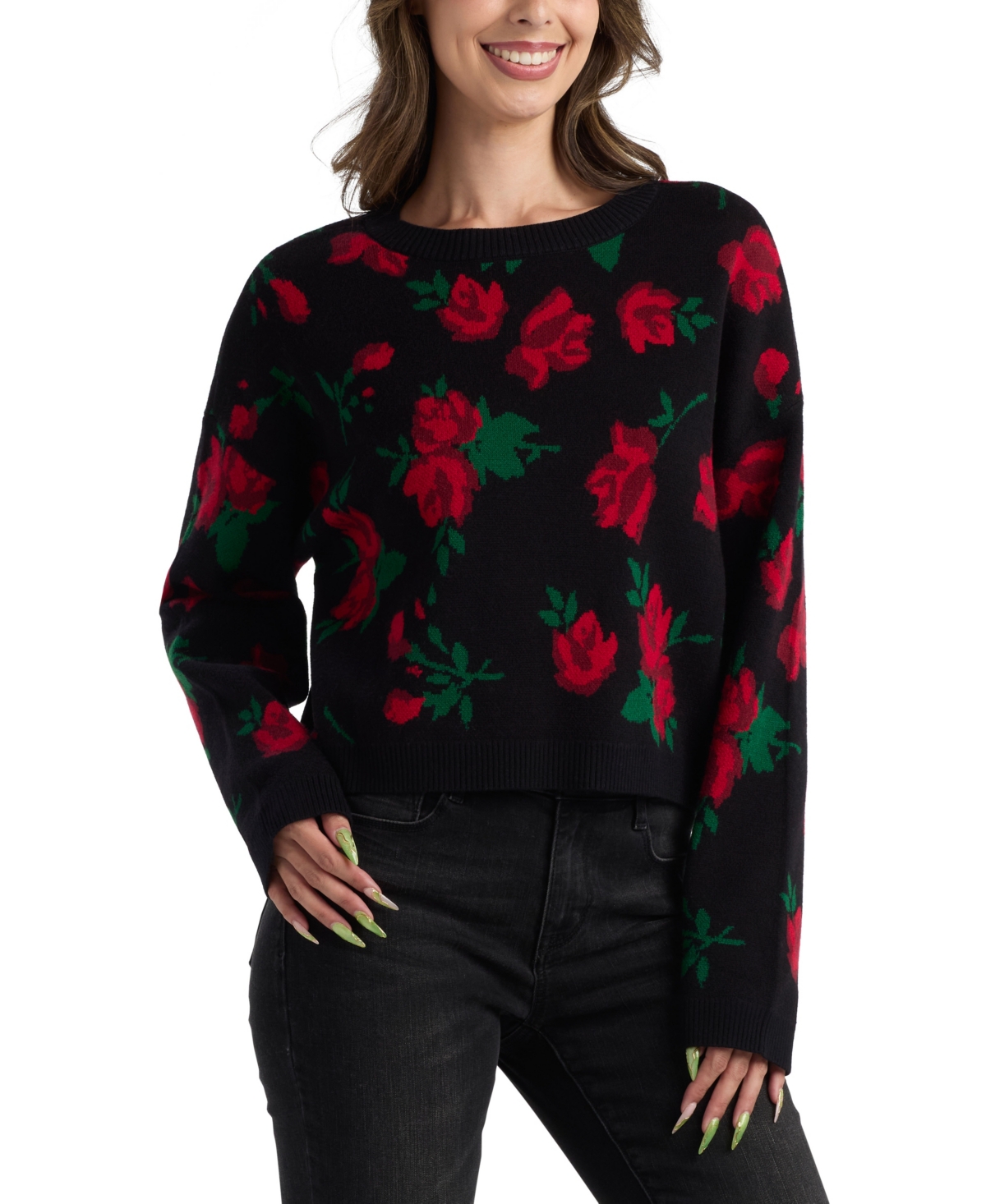 Bcx Juniors' Cropped Pull-On Sweater