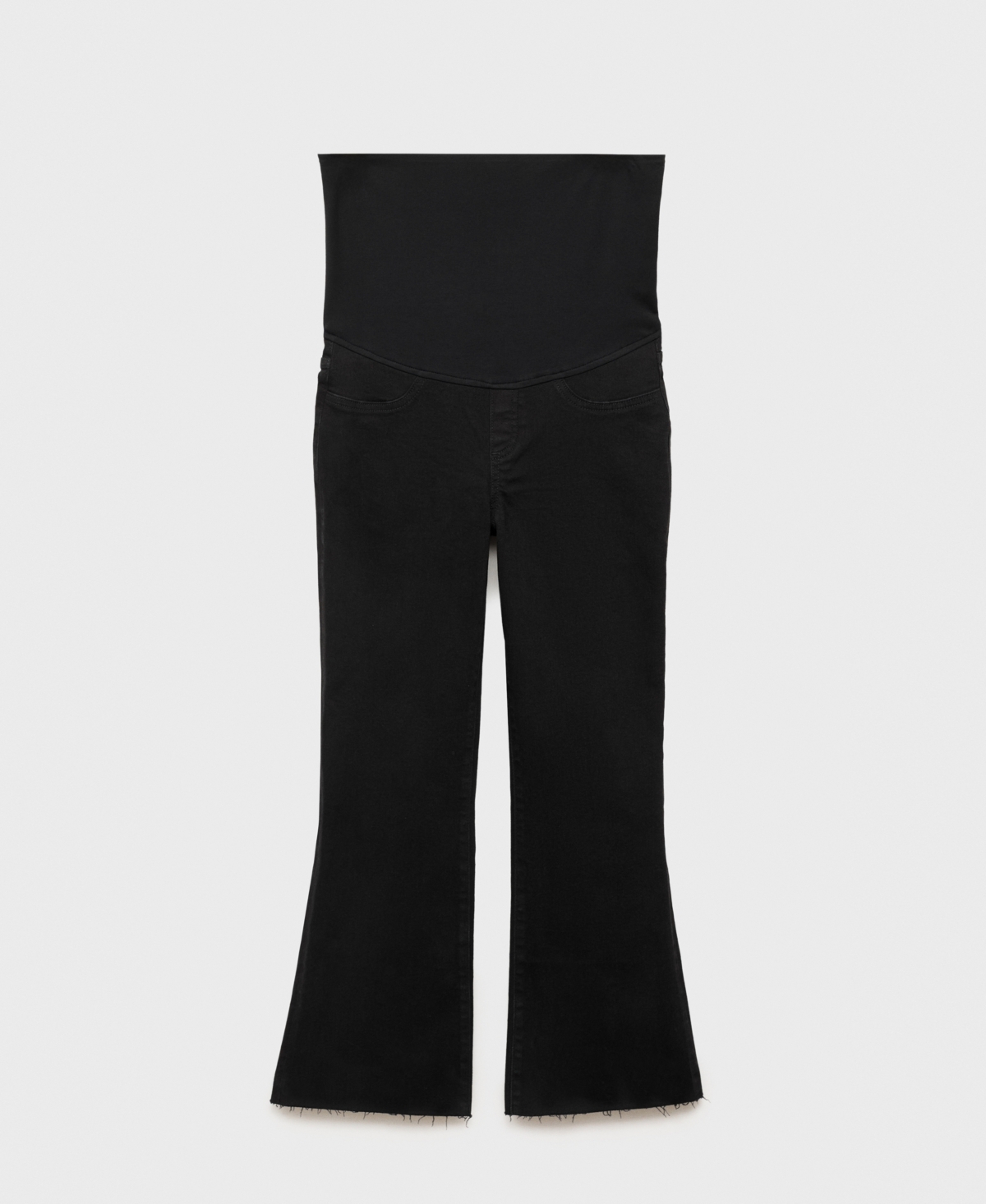 Mango Women's Maternity Flared Cropped Jeans In Black