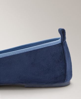 Women's Piping Detail Velour Slippers