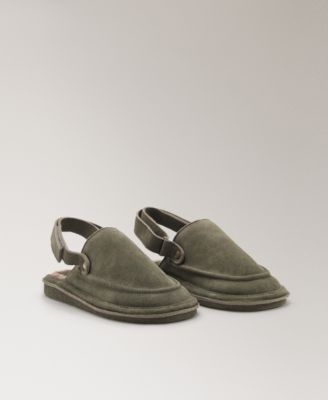 MANGO - Women's Sheepskin-Lined Leather Slippers