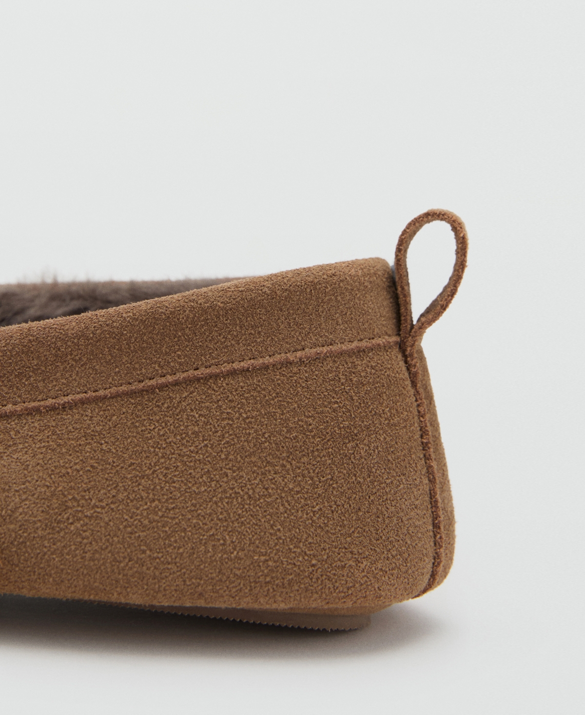 Mango Women's Shearling Lining Leather Moccasins