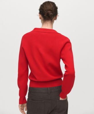 Women's Fine-Knit V-Neck Sweater