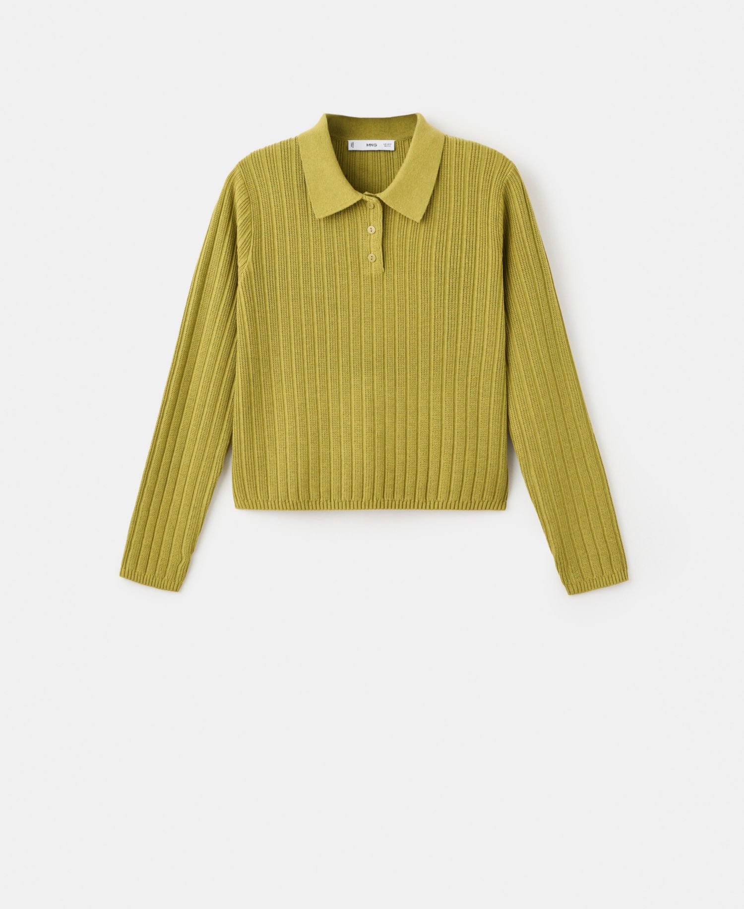Women's Polo-Neck Ribbed Sweater