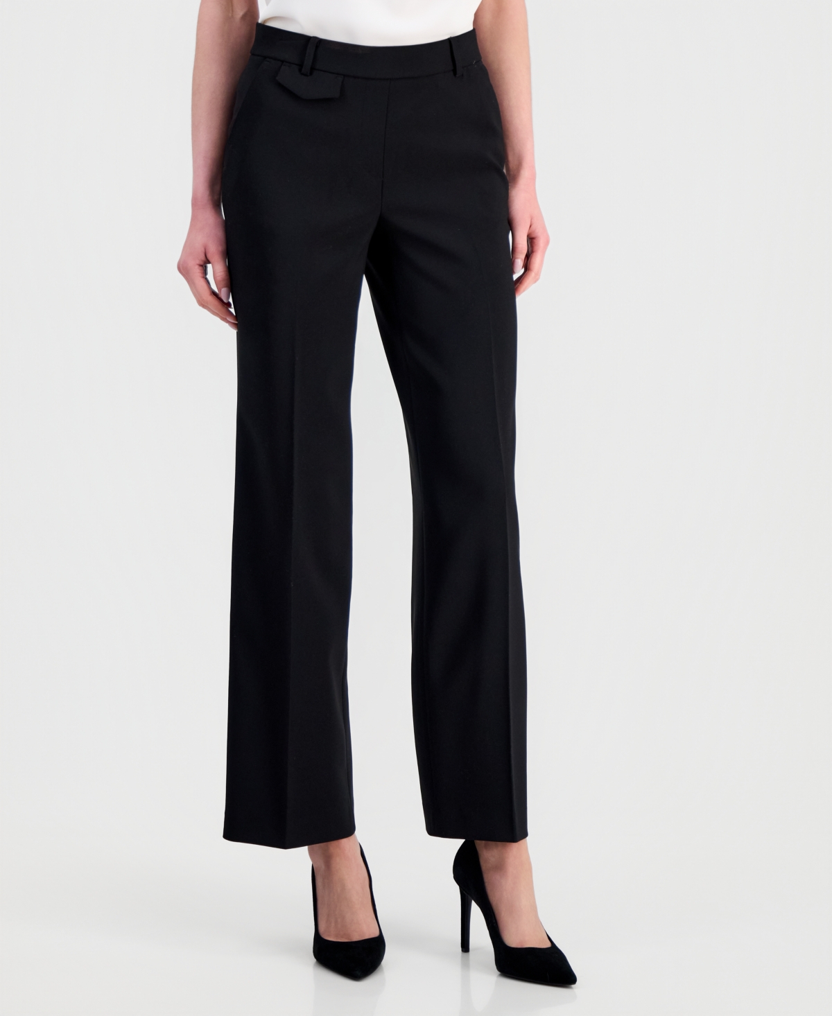 Anne Klein Women's High-Rise Wide-Leg Pants