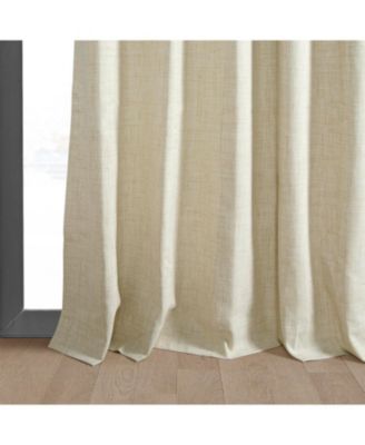 Natural Light Beige Thermal Cross Linen Weave Blackout Curtain