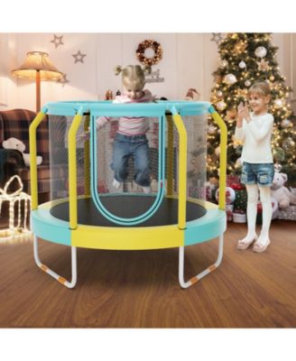 Mini Trampoline with Enclosure and Heavy-duty Metal Frame