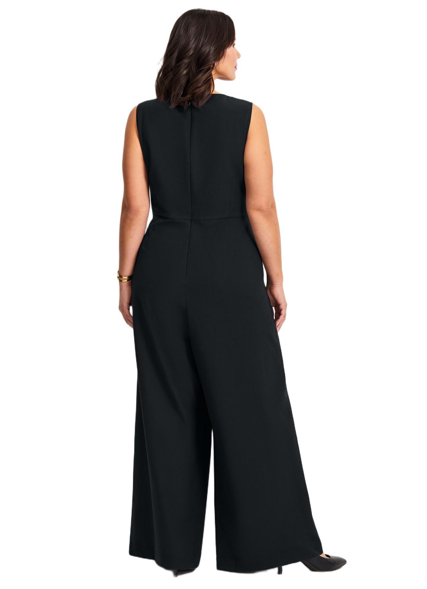Женский комбинезон AVENUE Cool Hand Wide Leg Jumpsuit, цвет: Чёрный — фото 2