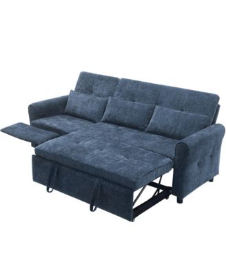 2-in-1 Sofa 82 Inches Three-seater Sofa with a Sofa Bed and a Reversible Recliner Sofa for Living Room